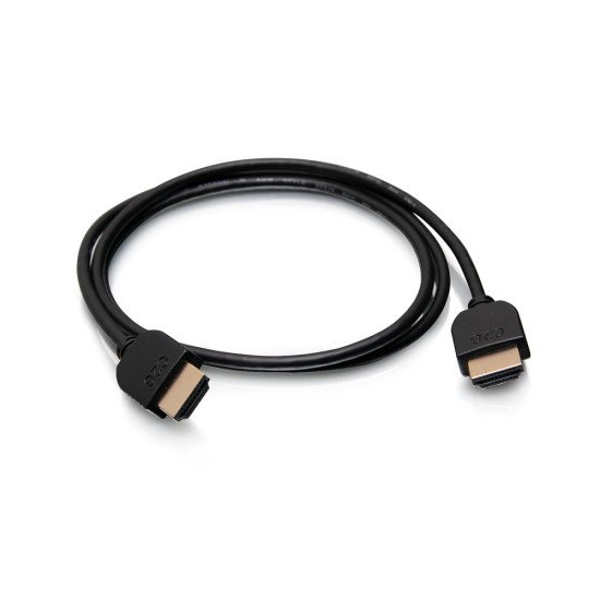 C2G Câble HDMI haut débit flexible avec connecteurs discrets, 30 cm - 4K 60 Hz