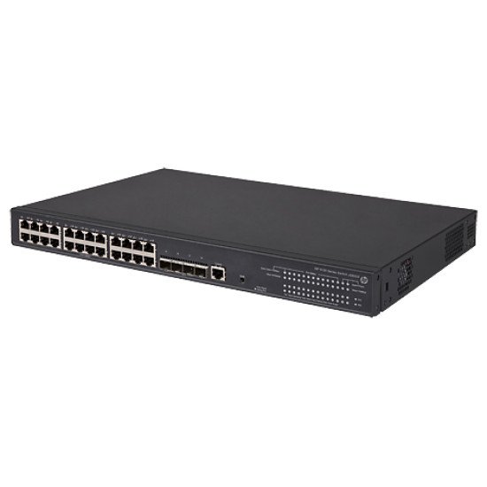 HPE 5130-24G-PoE+-4SFP+ (370W) EI Géré L3 Gigabit Ethernet (10/100/1000) Noir 1U Connexion Ethernet, supportant l'alimentation via ce port (PoE)