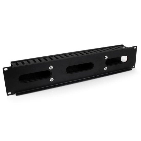 StarTech.com Panneau de gestion de câbles horizontal 2U pour rack de serveur - Guide pour câbles avec couverture