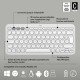 Logitech Pebble 2 Combo clavier Souris incluse RF sans fil + Bluetooth AZERTY Français Blanc