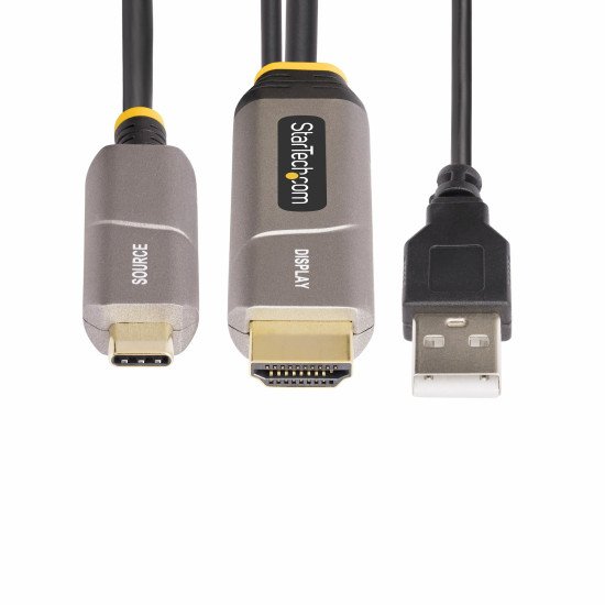 StarTech.com Câble USB-C vers HDMI 2.0 Optique Actif (AOC) de 15,2m, 4K 60Hz, Classé CL3, Câble Optique Actif, Câble Adaptateur USB Type-C vers HDMI Unidirectionnel