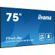 iiyama ProLite Écran plat de signalisation numérique 190,5 cm (75") LCD Wifi 500 cd/m² 4K Ultra HD Noir Intégré dans le processeur Android 11 24/7