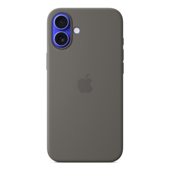 Apple Coque en silicone avec MagSafe pour iPhone 16 Plus - Gris minéral