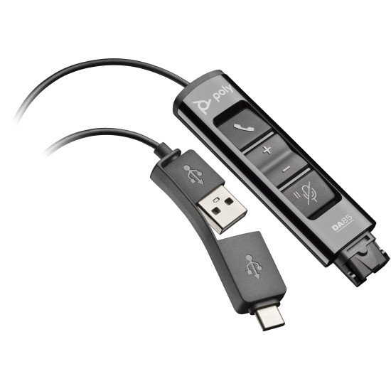 POLY Adaptateur DA85 USB vers QD Noir TAA