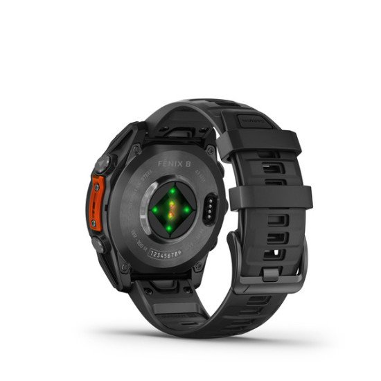 Garmin Fenix 8 3,56 cm (1.4") AMOLED 47 mm Numérique 454 x 454 pixels Écran tactile Noir Wifi GPS (satellite)