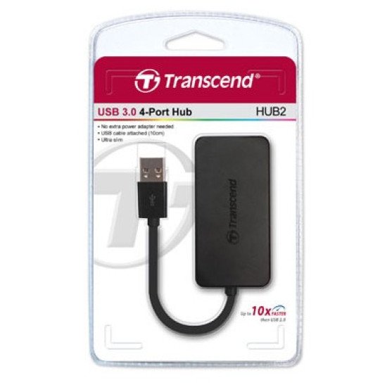 Transcend HUB2 hub & concentrateur 5000 Mbit/s