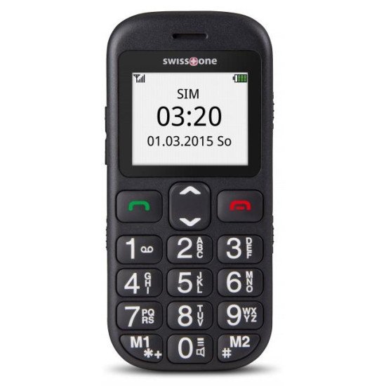 Swisstone BBM 320C 4,5 cm (1.77") 71 g Noir Téléphone pour seniors