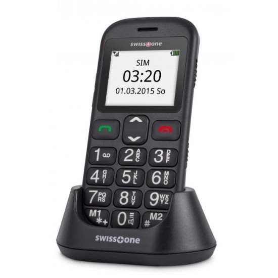 Swisstone BBM 320C 4,5 cm (1.77") 71 g Noir Téléphone pour seniors