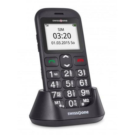 Swisstone BBM 320C 4,5 cm (1.77") 71 g Noir Téléphone pour seniors