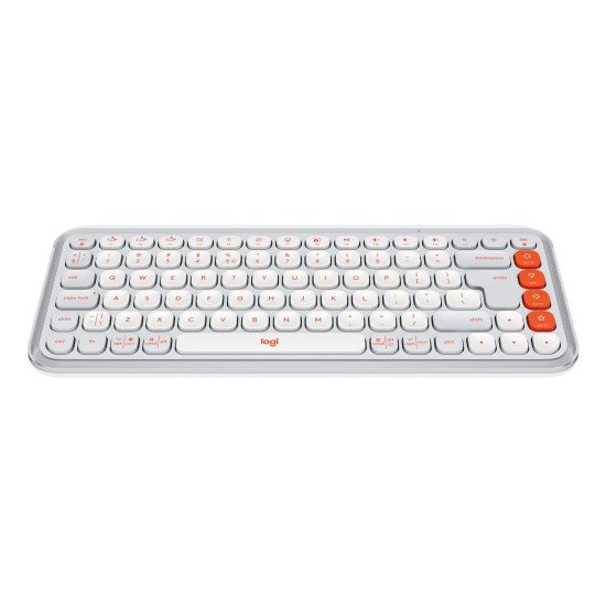 Logitech POP Icon Keys clavier Universel Bluetooth QWERTY US International Orange, Blanc