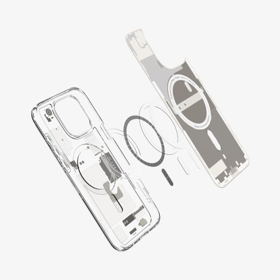 Spigen Ultra Hybrid Zero One (MagFit) coque de protection pour téléphones portables 17,5 cm (6.9") Housse Titane, Transparent, Blanc