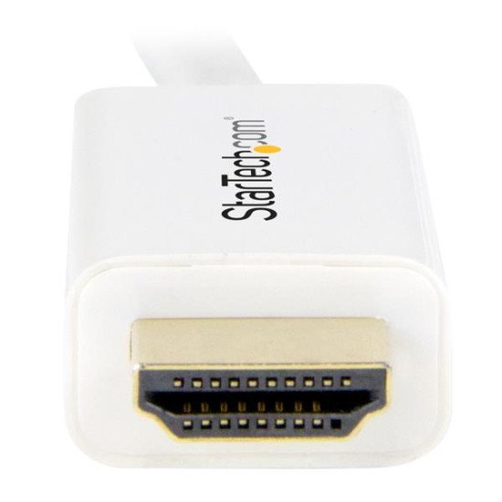 StarTech.com Câble adaptateur Mini DisplayPort vers HDMI de 2 m - M/M - 4K - Blanc