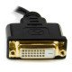 StarTech.com Adaptateur vidéo Mini HDMI vers DVI-D de 20 cm - Convertisseur Mini HDMI vers DVI - M/F - Noir