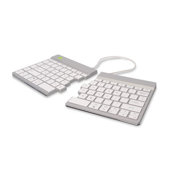 R-Go Tools Split RGOSBUSWLWH clavier Bluetooth QWERTY Nordique Blanc