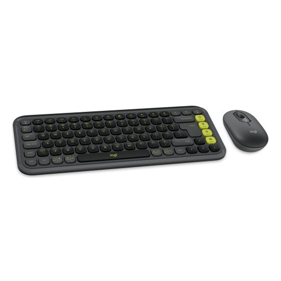 Logitech POP Icon Combo clavier Souris incluse Universel Bluetooth QWERTY US International Granit, Vert