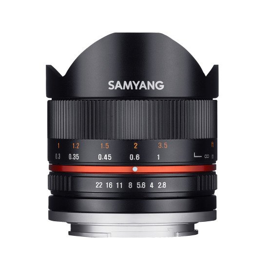 Samyang 8mm F2.8 UMC Fish-eye II SLR Objectif large "fish eye" Noir