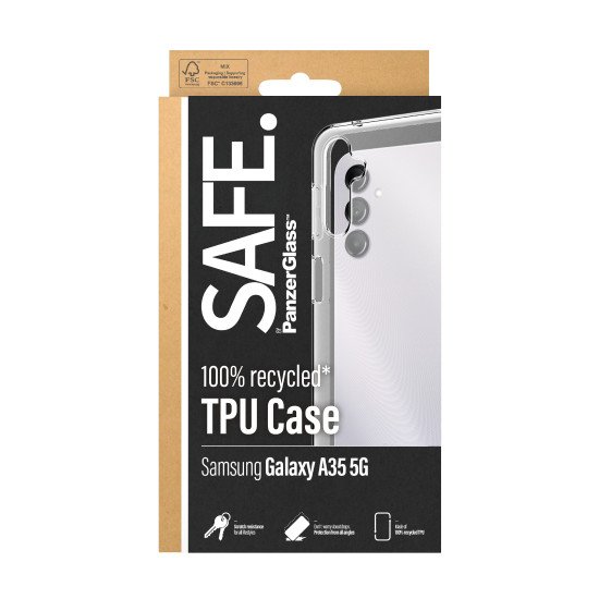 PanzerGlass SAFE. by Case Samsung New A34 5G clear coque de protection pour téléphones portables Housse Transparent