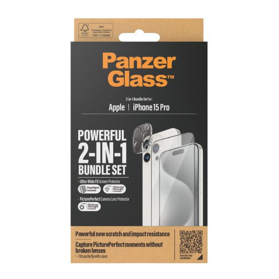 PanzerGlass B1137+2810 écran et protection arrière de téléphones portables Protection d'écran transparent Apple 1 pièce(s)