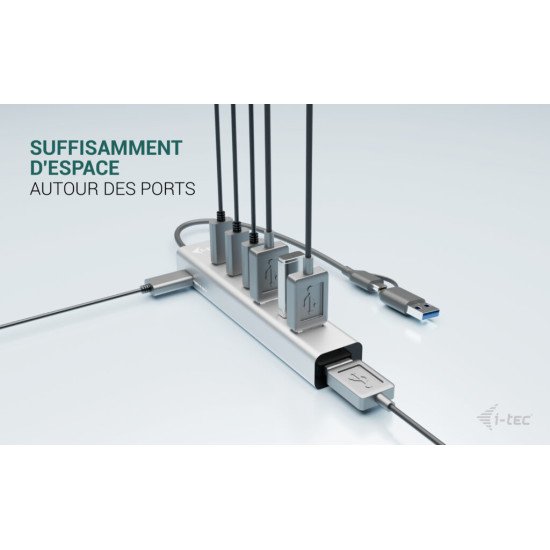 i-tec USB-C/USB-A Charging Metal HUB 7 port (3x USB-C, 4x USB-A)