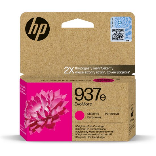 HP 937e Cartouche d'encre authentique Magenta EvoMore