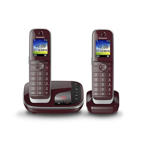 Panasonic KX-TGJ322 Téléphone DECT Identification de l'appelant Rouge