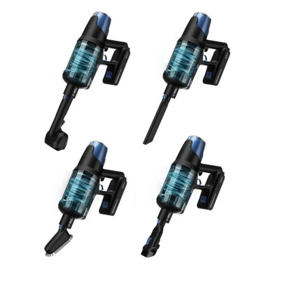 Cecotec Conga Rockstar 8500 Infinity ErgoWet Animal T Batterie Sec&humide Sans sac 250 W Noir, Bleu