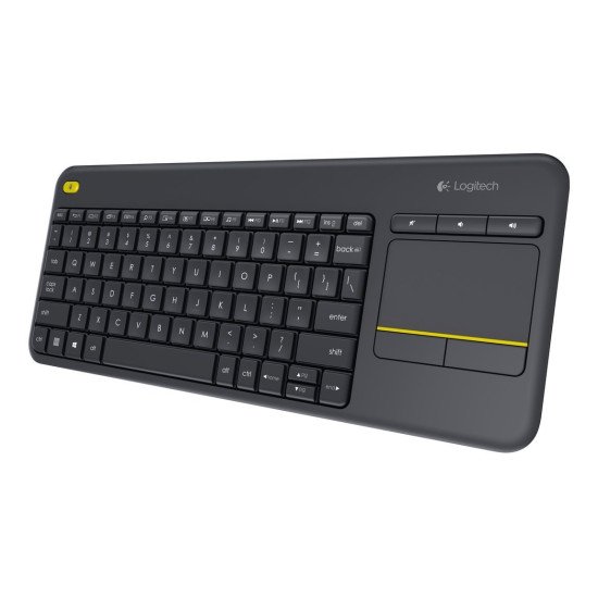 Logitech K400 Plus clavier RF sans fil QWERTY Pannordique Noir