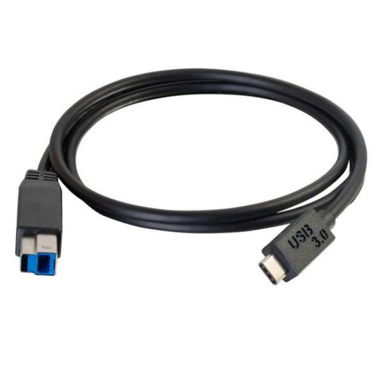 C2G USB 3.0, C - Standard B, 1m câble USB 3.2 Gen 1 (3.1 Gen 1) USB C USB B Noir