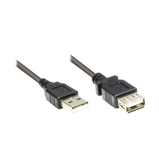 Alcasa 2511-OF2S câble USB 1,8 m USB 2.0 USB A Noir