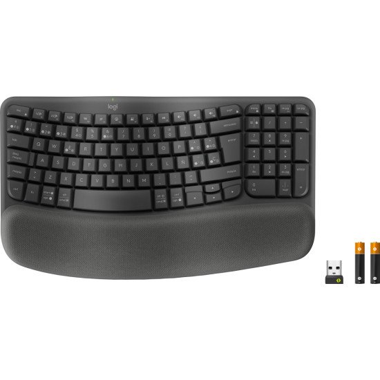 Logitech Wave Keys for Business clavier RF sans fil + Bluetooth QWERTZ Suisse Graphite