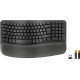 Logitech Wave Keys for Business clavier RF sans fil + Bluetooth QWERTZ Suisse Graphite