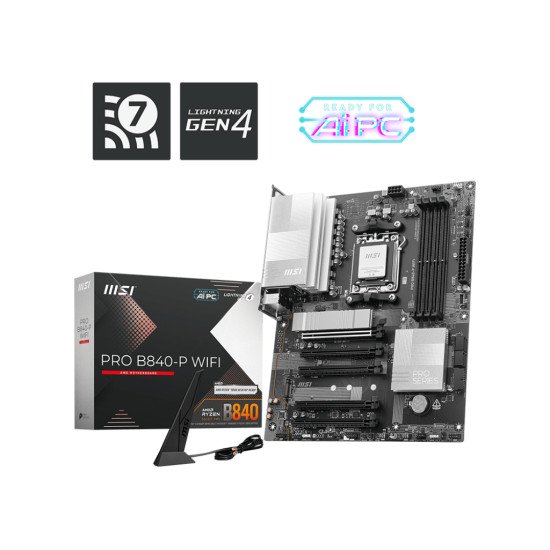 MSI PRO B840-P WIFI carte mère AMD B840 Emplacement AM5 ATX