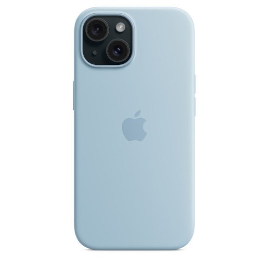 Apple Coque en silicone avec MagSafe pour iPhone 15 - Bleu clair