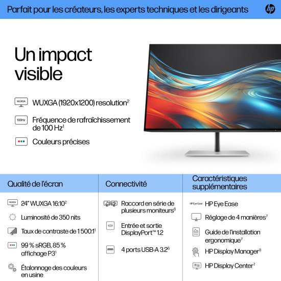 HP Écran WUXGA 24 pouces Série 7 Pro - 724pn