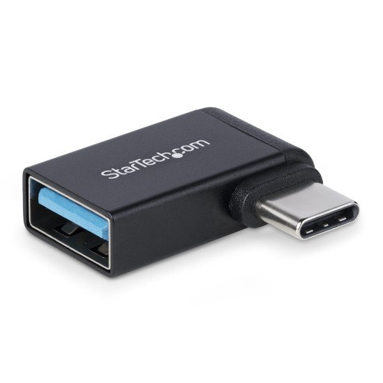 StarTech.com Adaptateur USB-C vers USB-A, Coudé à Droite, USB 5Gbps, 3A, Convertisseur USB-C Mâle vers USB-A Femelle, Boîtier Métallique Durable - Compatible Thunderbolt