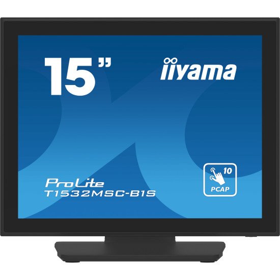 iiyama ProLite T1532MSC-B1S écran PC 38,1 cm (15") 1024 x 768 pixels XGA LCD Écran tactile Noir