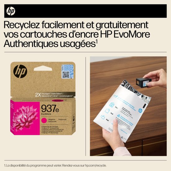 HP 937e Cartouche d'encre authentique Magenta EvoMore