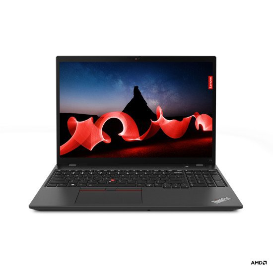 Lenovo ThinkPad T16 AMD Ryzen™ 5 PRO 7540U Ordinateur portable 40,6 cm (16") WUXGA 32 Go LPDDR5x-SDRAM 512 Go SSD Wi-Fi 6E (802.11ax) Windows 11 Pro Noir