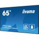 iiyama LH6565UHSB-B1 affichage de messages En forme de kiosk 163,8 cm (64.5") LED Wifi 800 cd/m² 4K Ultra HD Noir Intégré dans le processeur Android 11 24/7