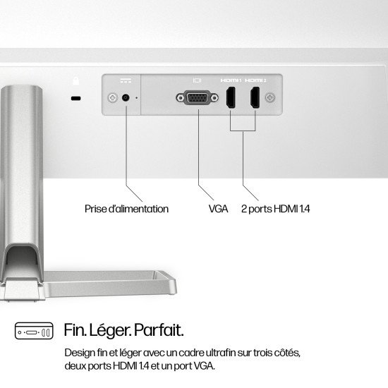 HP Écran Full HD blanc 27 pouces Série 5 - 527sw