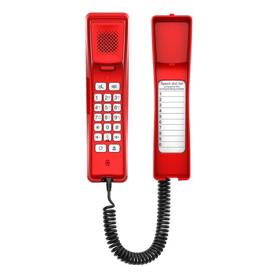 Fanvil H2U-R téléphone fixe Rouge 2 lignes