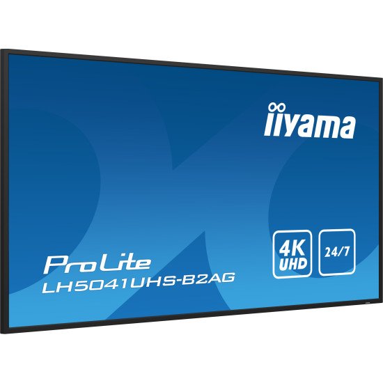 iiyama LH5041UHS-B2AG affichage de messages Écran plat de signalisation numérique 127 cm (50") LCD 500 cd/m² 4K Ultra HD Noir 24/7