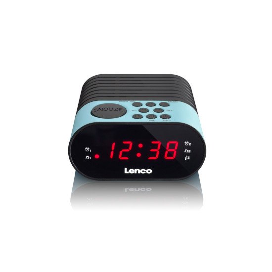 Lenco CR-07 Horloge Noir, Bleu