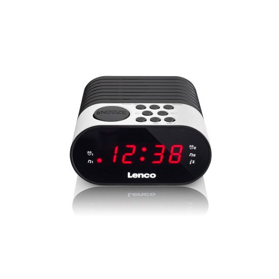 Lenco CR-07 Horloge Noir, Blanc