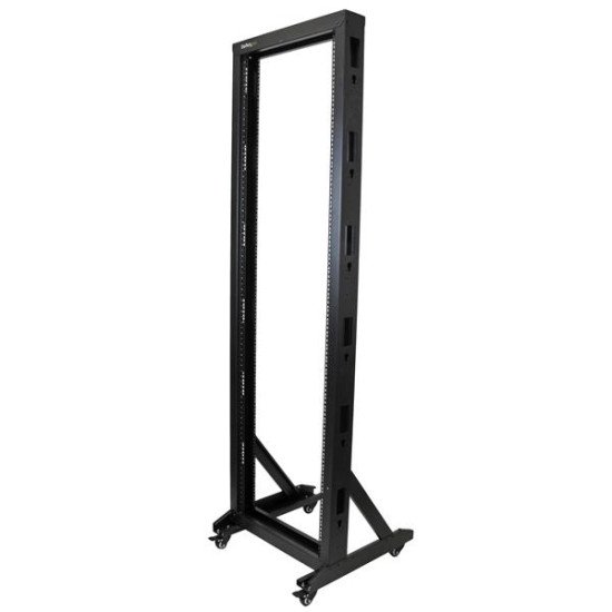 StarTech.com Rack de serveur 42U en acier robuste - Bâti rack à 2 montants avec roulettes