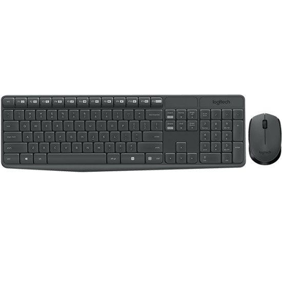 Logitech MK235 clavier Souris incluse RF sans fil Portuguais Gris