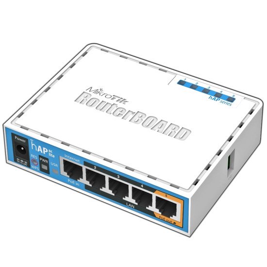 Mikrotik HAP ac lite 733 Mbit/s Blanc Connexion Ethernet POE