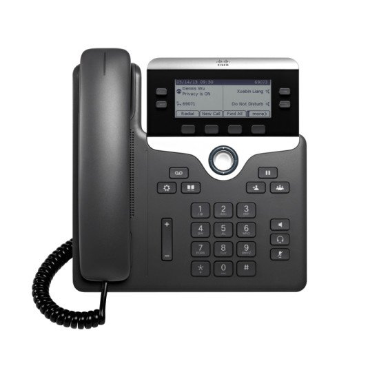 Cisco 7821 téléphone fixe Noir, Argent 2 lignes