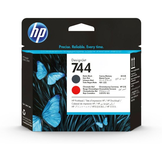 HP 744 tête d'impression DesignJet noir mat/rouge chromatique