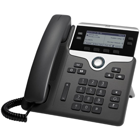 Cisco 7841 téléphone fixe Noir, Argent 4 lignes LCD